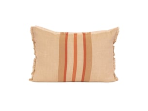Coussin rayé en lin et coton 50x80 cm