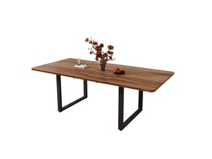 Table à manger extensible 3 positions 140180220x80 cm, mdf noyer