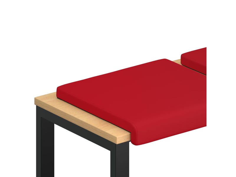  Lot de 4 coussins de banc, coussins d'assise, coussins pour chaisecanapé simili cuir rouge profondeur 35 cm cf52573  - Conforama A