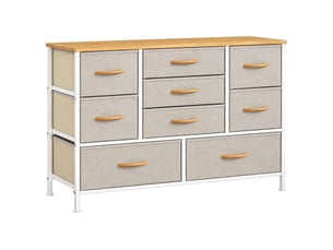 Chiffonnier 9 tiroir(s) GENERIC HOME coloris beige largeur 100 cm hauteur 76 cm