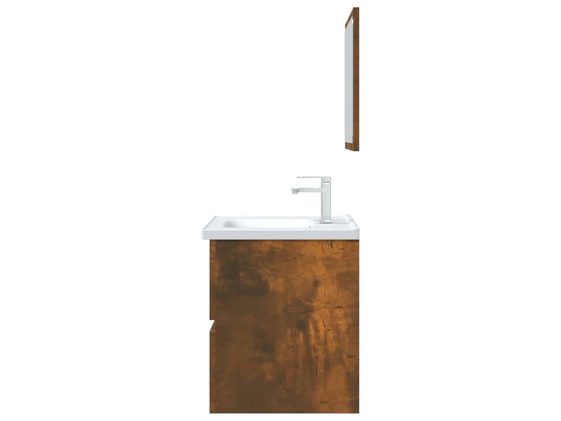 Ensemble de meubles de salle de bain 2 pcs chêne fumé cf63592 - Conforama E