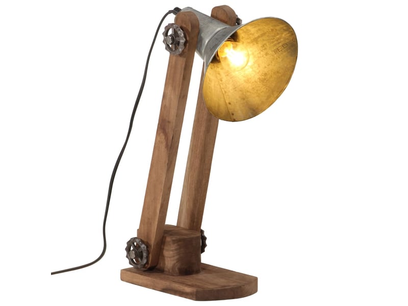  Lampe de bureau 25 w argent vintage 23x13x52 cm e27  - Conforama B