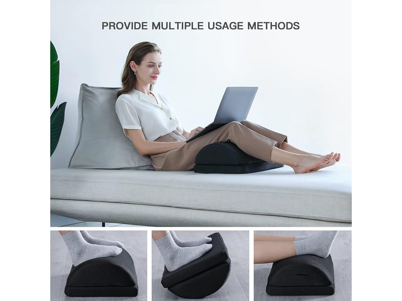  Repose-pieds bureau avec 2 options de hauteur réglable double  - Conforama E