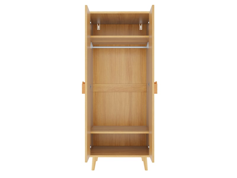 Armoire,70x55x170 cm,2 portes,mdf,coloris bois naturel - Conforama E