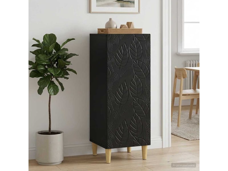  Buffet - bahut - meuble de rangement noir 33 x 34,5 x 90 cm bois d'ingénierie  - Conforama C