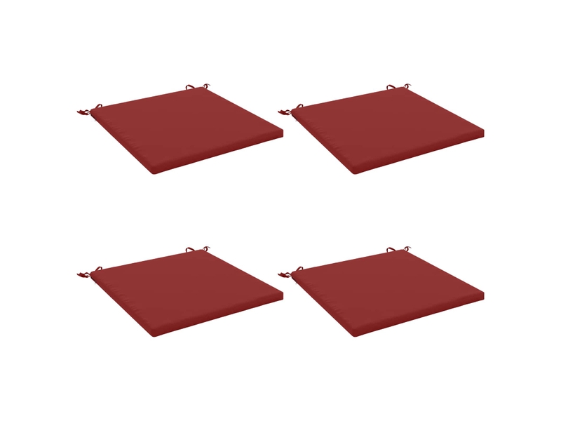 Lot de 4 coussins de siège, coussins d'assise soest 100 % polyester bordeaux cf60356 - Conforama A