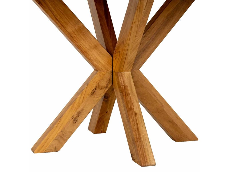  Table de salle à manger en bois marron 130x130x77 cm (hauteur)  - Conforama E