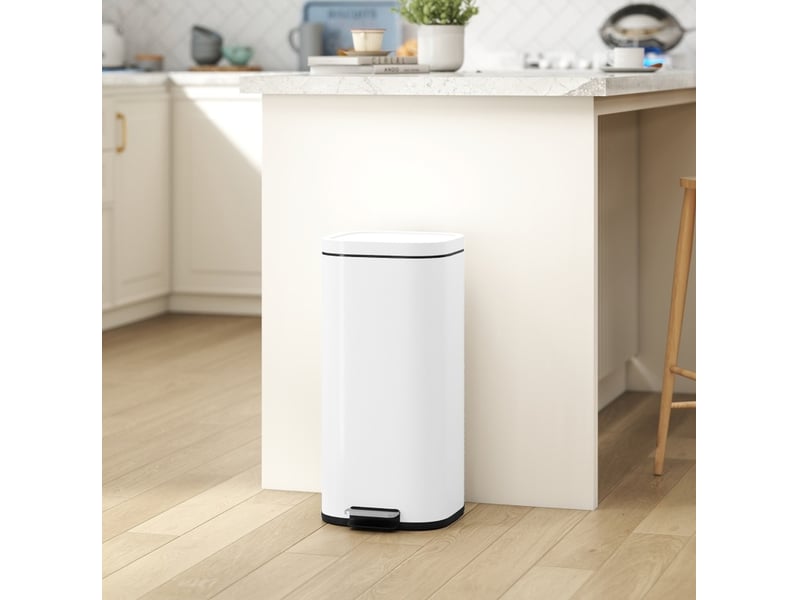  Poubelle de cuisine à pédale 30 l avec fermeture silencieuse homvra  - Conforama E