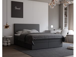 Lit coffre 180x200 cm IDOHOME GIULIA coloris noir