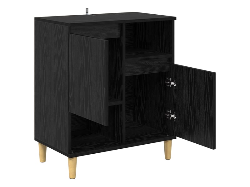  Buffet - bahut - meuble de rangement chêne noir 35 x 60 x 70 cm bois d'ingénierie  - Conforama E