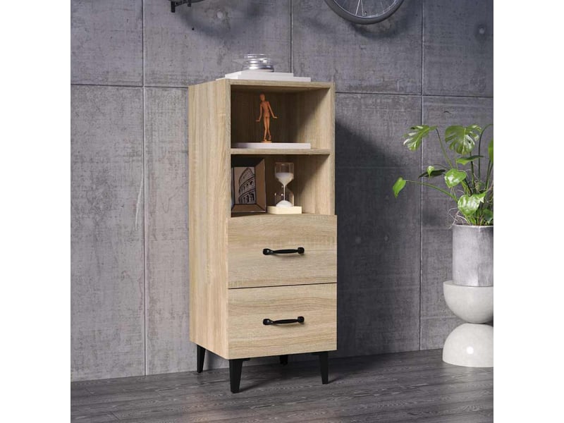  Buffet - bahut - meuble de rangement chêne sonoma 34,5x34x90 cm bois d'ingénierie  - Conforama B