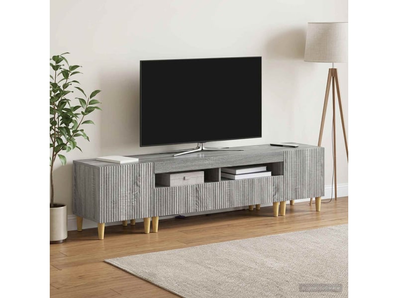 Ensemble de 3 meubles tv led arnhem 3 pc sonoma gris - Conforama C