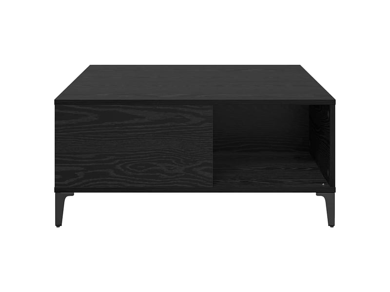  Table basse - table de salon - table à thé chêne noir 80 x 80 x 36,5 cm bois d'ingénierie  - Conforama E