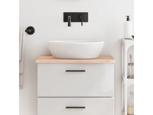 Comptoir de salle de bain, plan de travail 60x30x2 cm bois massif non traité cf65738
