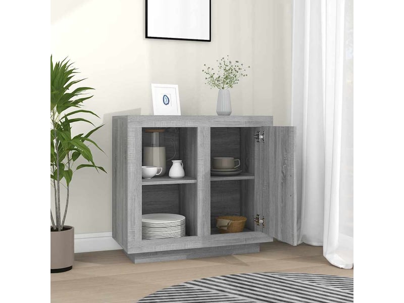  Buffet - bahut - meuble de rangement sonoma gris 80x40x75 cm  - Conforama C