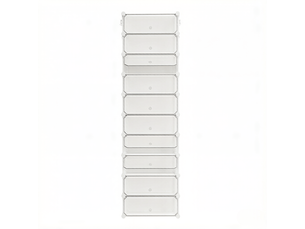 Meuble à chaussures modulable 10 compartiments avec portes pour entrée 40×30×170 cm blanc