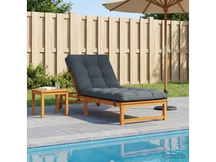 Coussin de transat, coussin pour bain de soleil vianen 100 % polyester bleu 200 x 80 x 8 cm cf56279