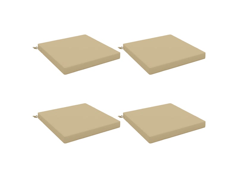  Lot de 4 coussins de siège, coussins d'assise soest 100 % polyester beige cf60294  - Conforama A