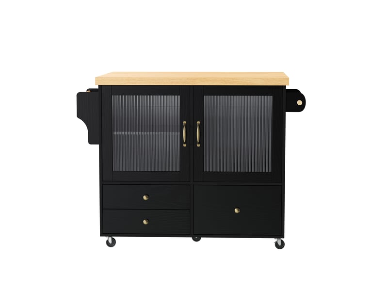  Desserte 2 portes 3 tiroirs coloris noir mdf desserte noir - Conforama A