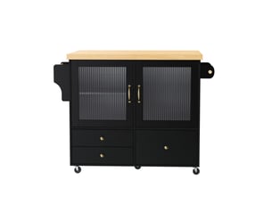 Desserte 2 portes 3 tiroirs coloris noir mdf