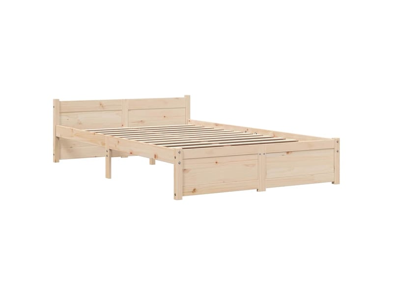  Lit double- lit adulte -  cadre de lit sans matelas bois massif 120x200 cm  - Conforama B
