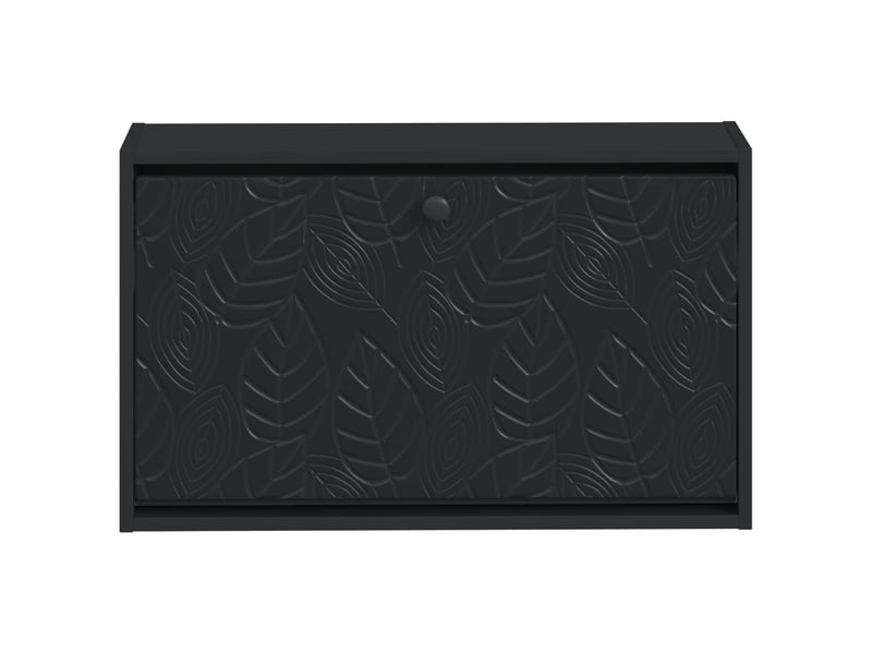  Meuble à chaussures mural, armoire à chaussures delft 71x17x43 cm noir  - Conforama D
