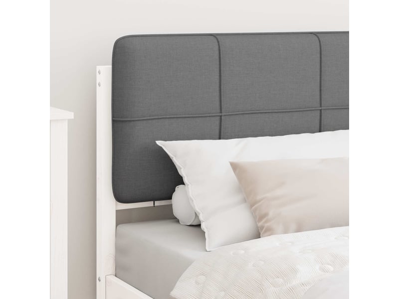  Lit simple- lit adulte -  cadre de lit avec tête de lit rembourrée gris clair 80 x 200 cm  - Conforama B