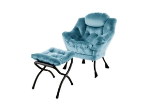 Fauteuil fixe  BLK Tissu bleu