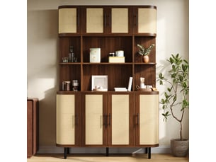 Buffet 8 porte(s) coloris bois foncé