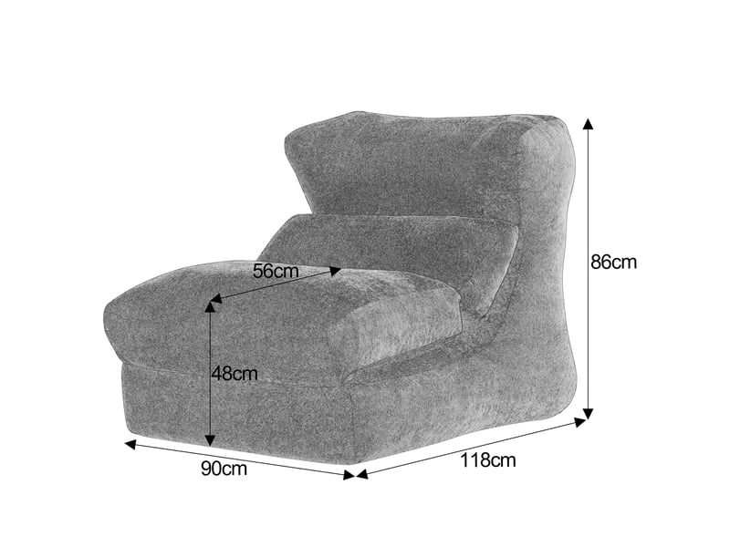  Fauteuil convertible vert en tissu effet fourrure, dossier et coussin rembourrés, idéal pour se détendre à la maison  - Conforama C