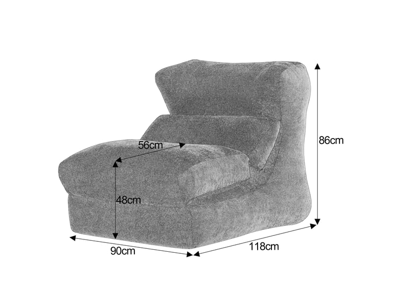  Fauteuil convertible blanc en tissu, assise en mousse et silhouette enveloppante pour salon ou chambre  - Conforama C