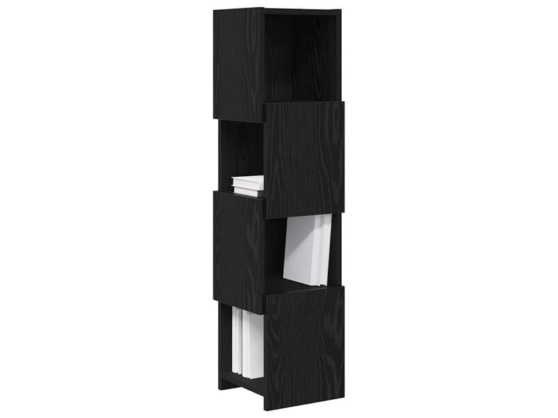  Meuble d'angle, meuble de rangement salon 25,5x25x102cm bois d'ingénierie chêne noir  - Conforama C