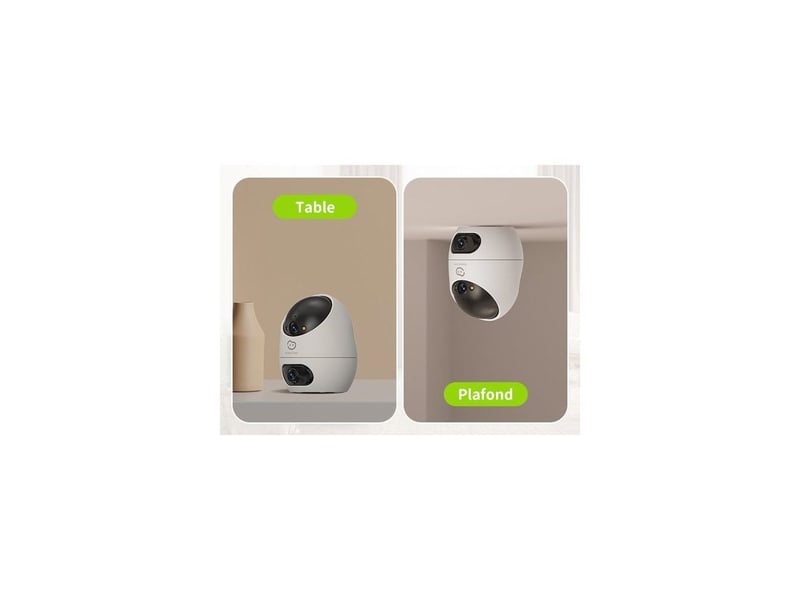 Camera wifi interieur d220 dual 2k double optique 3mp + 3mp rotation 360 AABWZ14007 - Conforama B