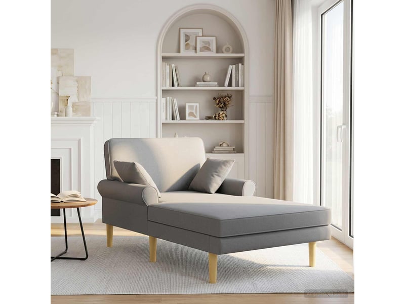 Vidaxl méridienne gris clair tissu - Conforama B