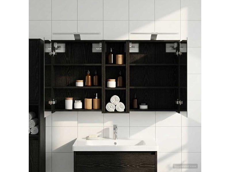  Ensemble de meubles de salle de bain 3 pcs 106x16x62.5 cm shl4347  - Conforama B