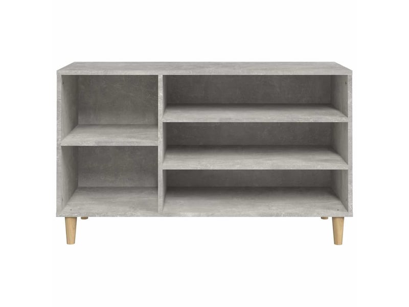  Meuble à chaussure, armoire à chaussures gris béton 102x36x60 cm bois d'ingénierie shl4355  - Conforama E