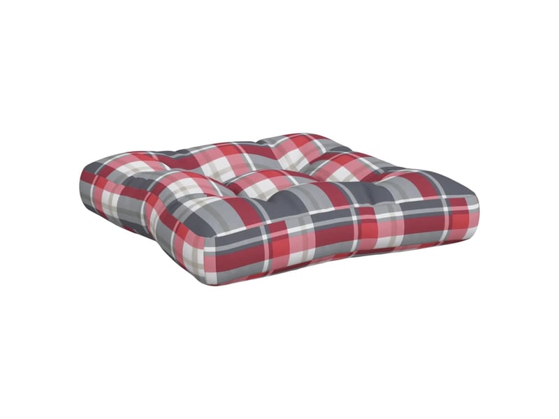  Lot de 3 coussins de palette, coussins de canapé motif à carreaux rouge tissu cf59682  - Conforama D