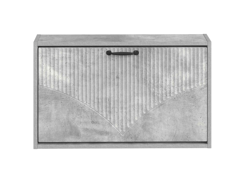  Meuble à chaussures mural, armoire à chaussures hoorn 71x17x43 cm gris béton  - Conforama D