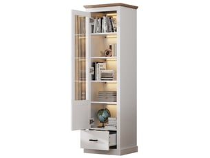 Vitrine coloris blanc 5 étagère(s) <strong>WISHDOR</strong> <strong></strong> - 50 cmx178 cm
