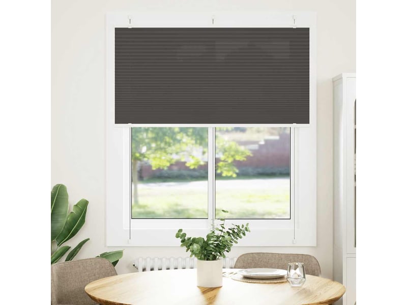  Store plissé, store de fenêtre noir 115x100 cm largeur du tissu 114,4cm polyester cf46925  - Conforama A