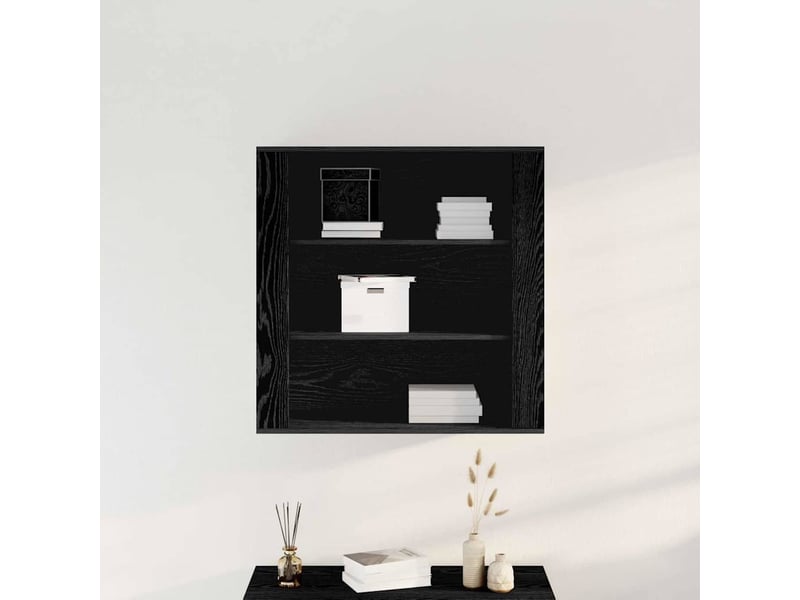  Meuble mural, armoire de rangement chêne noir 80x33x80 cm bois d'ingénierie shl81223  - Conforama D