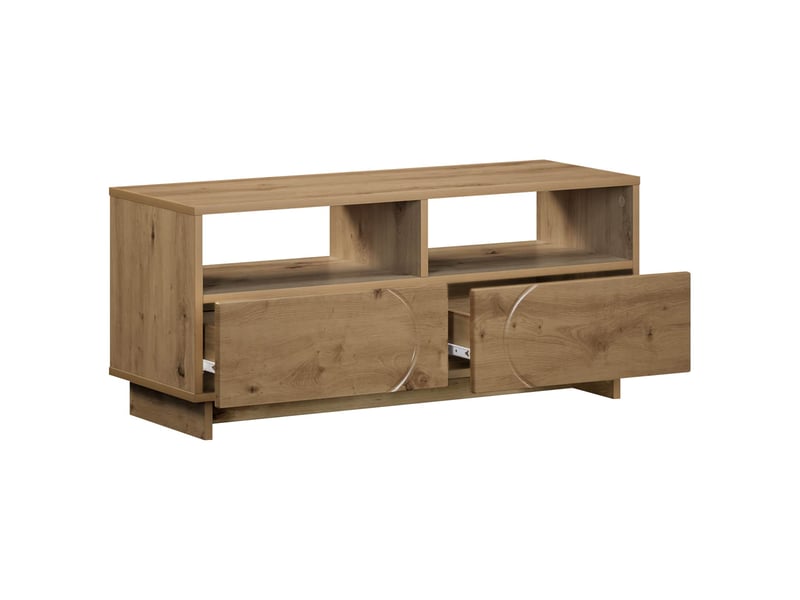 Meuble tv moderne, banc tv 90x34,5x40 cm chêne artisanal bois d'ingénierie shl76502  - Conforama C