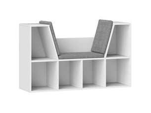 Bibliotheque coloris blanc 6 étagère(s) <strong>DESMIU</strong> <strong></strong> - 105 cm x 63 cm