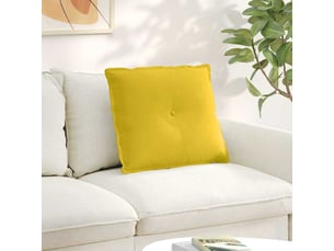 Coussin de dos, coussin de dossier jaune 60 x 50 cm tissu en velours côtelé cf54763