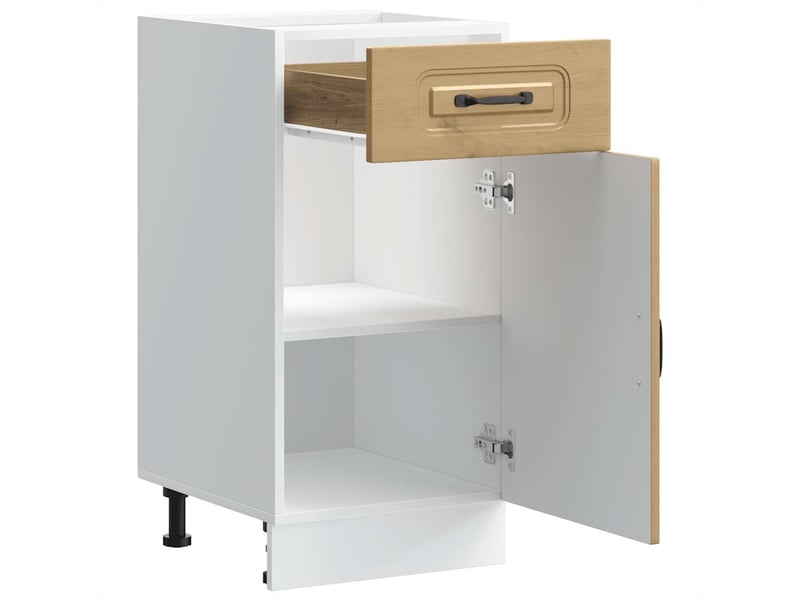 Meuble de rangement, armoire de cuisine kalmar chêne artisanal bois d'ingénierie shl8063 - Conforama E