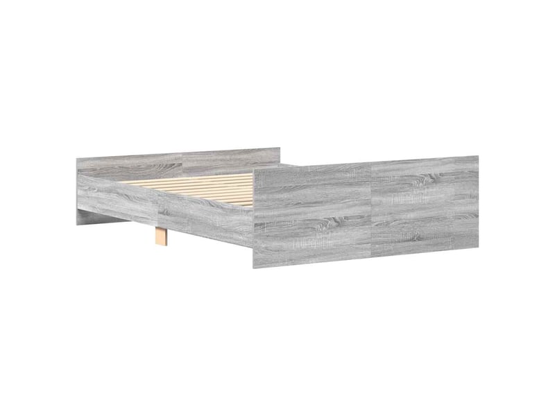  Lit double- lit adulte -  cadre de lit sans matelas sonoma gris 135x190 cm  - Conforama D