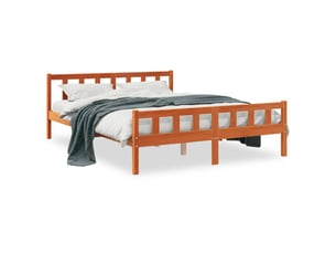 Lit 2 places 150x200 cm    coloris marron