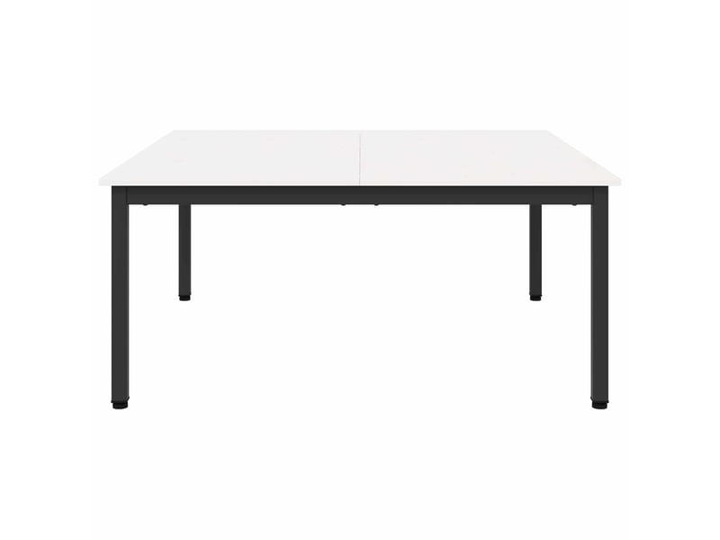  Table basse - table de salon - table à thé blanc 100 x 100 x 45 cm bois de pin massif  - Conforama E