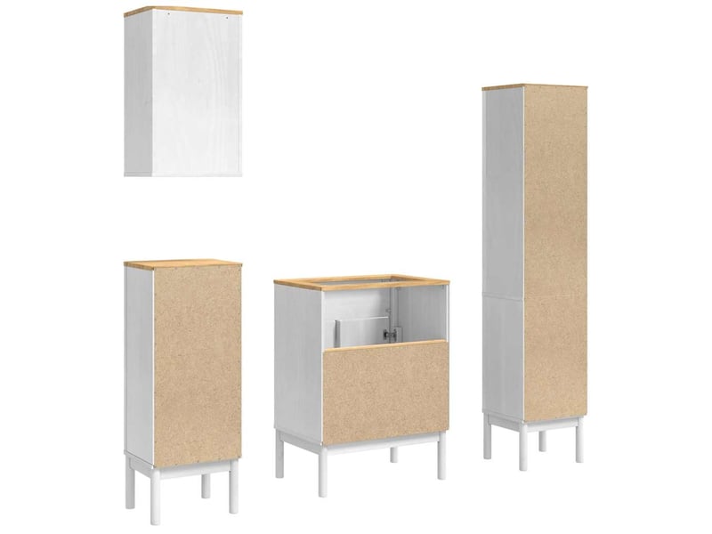  Ensemble de mobilier de salle de bain floro 4 pièces blanc cf64671  - Conforama E