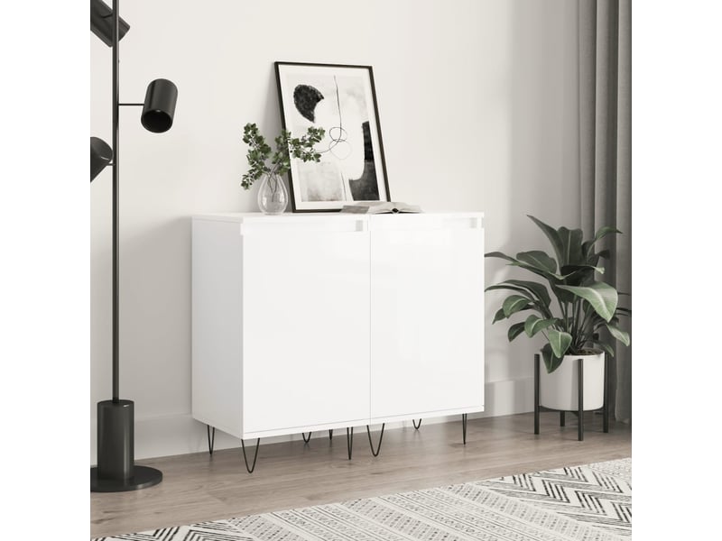  Buffets 2 pcs - bahut - meuble de rangement blanc brillant 40x35x70 cm bois d'ingénierie  - Conforama B